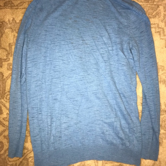 Blue Button Down Light Weight Cardigan - Picture 3 of 4